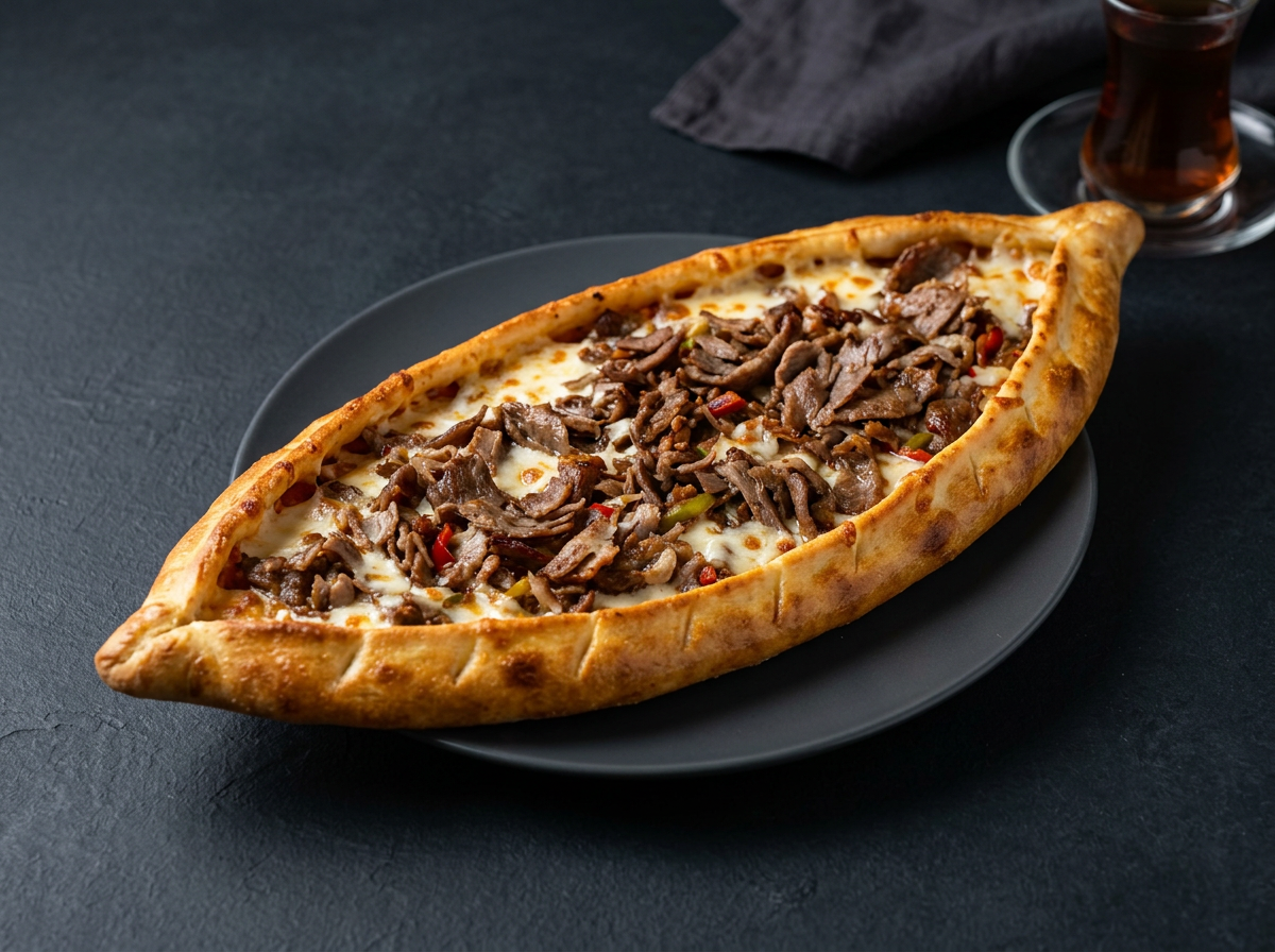Pide mit Dönerfleisch